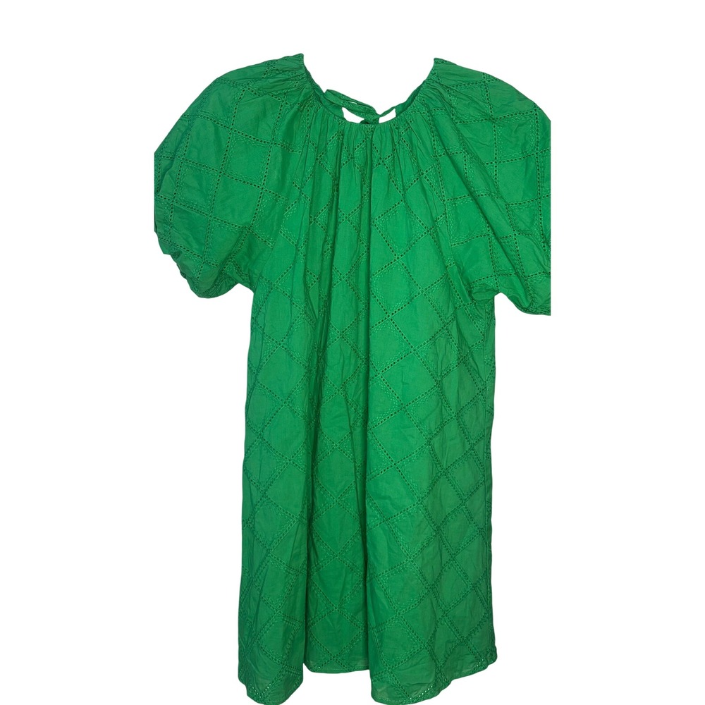 Tuckernuck Hyacinth House Green Eyelet Puff Sleeve Mini Dress (MSRP: $178) Small - Picture 2 of 9